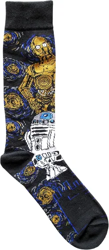 Vista 4 de STAR WARS Calcetines para hombre con temática de noche estrellada, paquete de 5 pares, talla 6-12, Multi