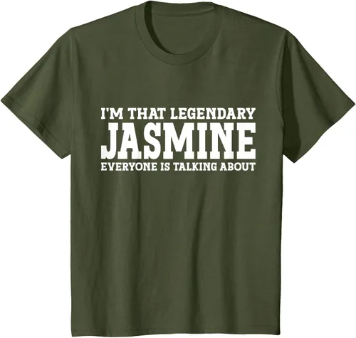 Vista 12 de Jasmine Personal Name - Camiseta divertida de jazmín para mujer y niña, Negro
