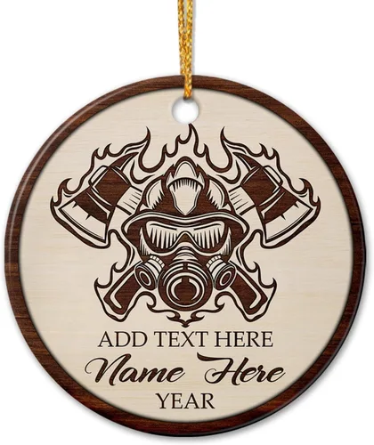 Vista 12 de Adorno de cerámica personalizado de asistente principal, adornos de Navidad del mejor asistente del mundo, texto personalizado, año y nombre de Papá