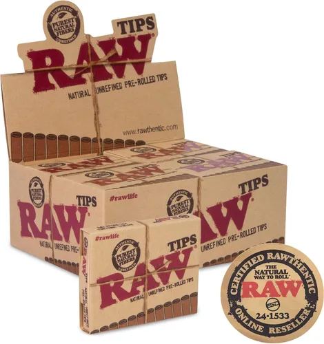 Vista 2 de Colillas RAW preenrolladas naturales sin refinar, Natural, 1