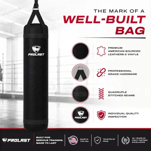 Vista 6 de Heavy Punching Kicking Bag for Adults, Boxing, MMA, Martial Arts, Muay Thai, Strength Training Equipment, 5ft, 100 lbs, Classic Logo