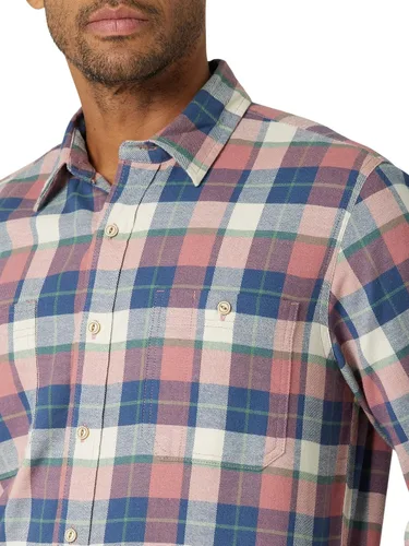 Vista 3 de Wrangler Authentics Camisa tejida de franela Cloud para hombre