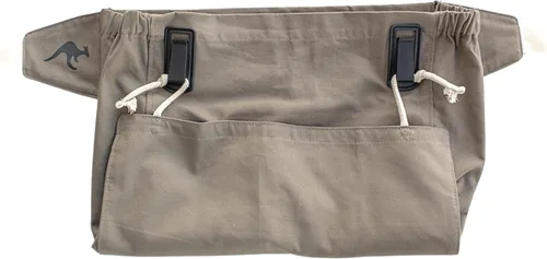 Vista 15 de Roo - Delantal de jardinería con bolsillos y cosecha, bolsa de recogida, ajustable, resistente al agua, lavable, lona de algodón