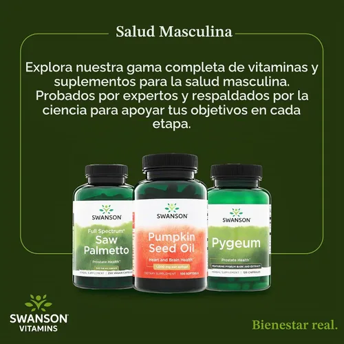 Vista 6 de Swanson, Aceite de semilla de calabaza, 1,000 mg, 100 cápsulas blandas