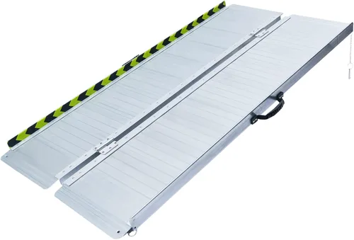 Vista 9 de Rampa portátil plegable antideslizante para silla de ruedas para escalones del hogar, escaleras, puertas, scooter, cortacésped, rampa