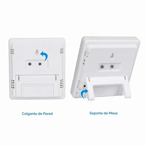 Vista 2 de Termo higrómetro de temperatura y humedad (rango de temperatura: 14°F a 122°F) para ambiente interior junto con certificado de calibración