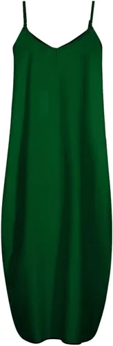 Vista 5 de NaRHbrg 2023 - Vestido largo de verano para mujer vestido suelto para jóvenes bolsillos camisola vestido largo de talla grande