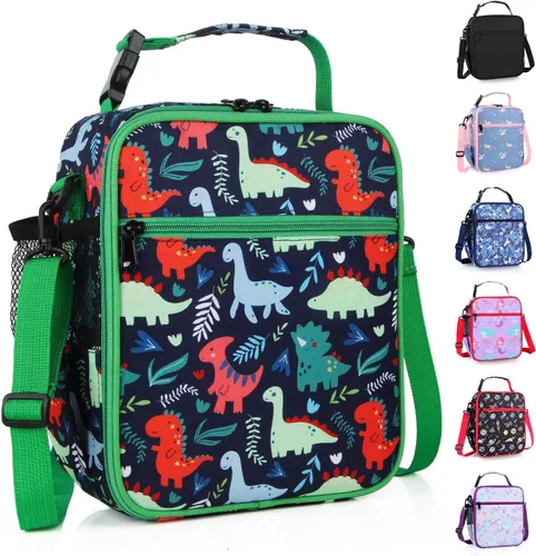 Vista 9 de Bolsa de almuerzo aislada para niños, bolsas de picnic térmicas con correa ajustable para adultos, niños, mujeres, hombres, niños y niñas