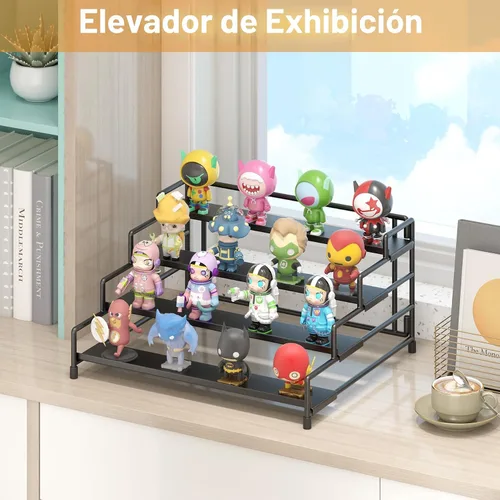 Vista 6 de RUILALIFE Organizador de especias de 4 niveles para gabinete, estante de especias ajustable para encimera, despensa, armario, organizador