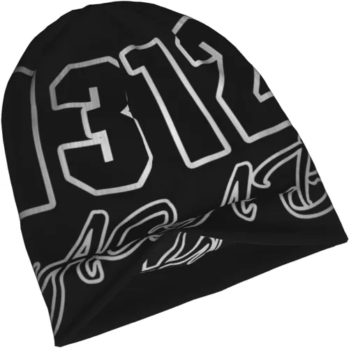 Vista 5 de ACAB 1312 - Gorro para hombre y mujer, elástico, cálido, de punto de calavera, para invierno, color negro, Negro