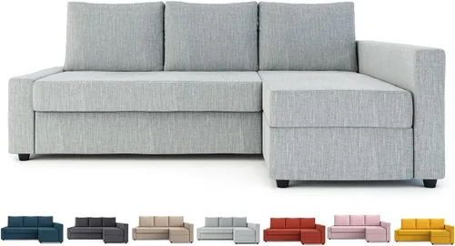 Vista 10 de MASTERS OF COVERS Cover Only Snug Fit Friheten Slipcover for The IKEA Friheten with Chaise Corner Cover, Sofa Bed Cover, Sectional Slipcover Gris