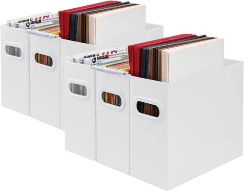 Vista 9 de Organizador de archivos colgante, organizador de carpetas de archivos de cartón para tamaño carta, caja de almacenamiento de documentos