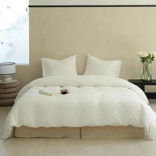 Vista 8 de Simple&Opulence Falda de cama de lino francés con volantes antipolvo clásicos de 14 pulgadas de caída, mezcla de algodón de lino y lino natural