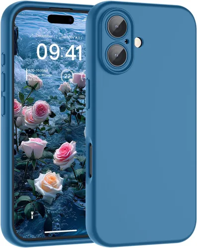 Vista 177 de SUPFINE - Funda diseñada para iPhone 12, silicona líquida premium con [forro de microfibra suave antiarañazos][protección de cámara mejorada], funda
