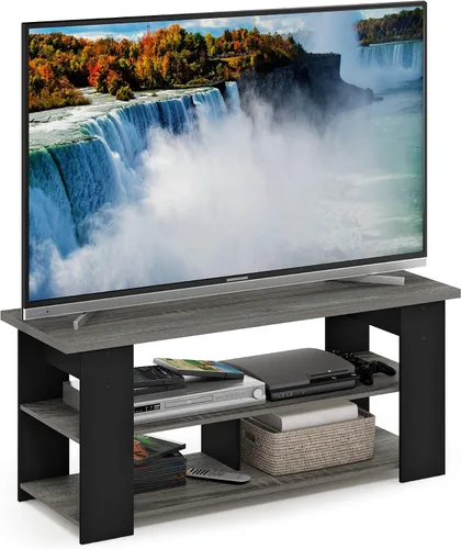 Vista 75 de Furinno 11191BK THE Centro de Entretenimiento Soporte para TV, Negro