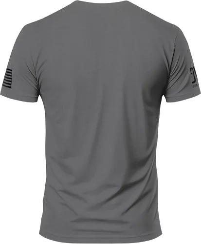 Vista 2 de Camiseta militar de calavera con la bandera del guerrero estadounidense.