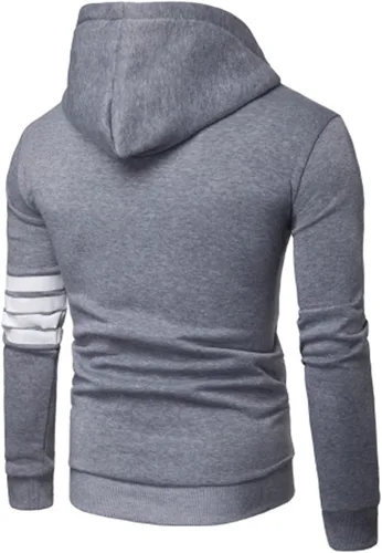 Vista 2 de ZUEVI - Sudadera con capucha y cierre de cremallera para hombre