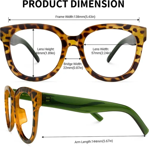 Vista 4 de Zeelool Harrell ZOP049594 - Lentes de bloqueo de luz azul unisex estilo retro