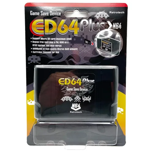 Vista 4 de Retrotech ED64 Plus 340 In 1 Game Cartridge For Nintendo N64 Video Game Console