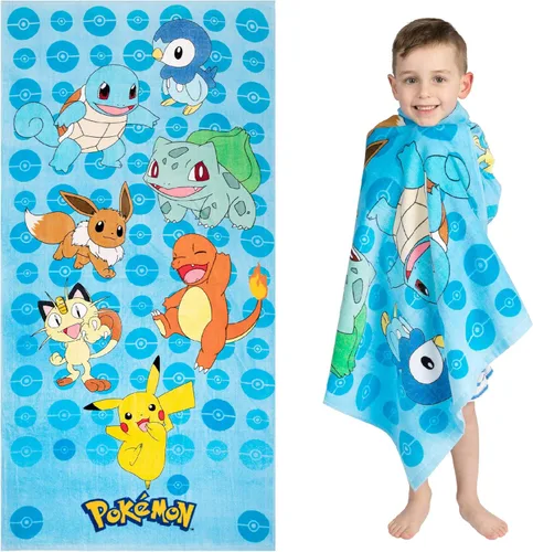 Vista 5 de Franco Pokemon Pikachu - Toalla con capucha + toalla de playa Pokemon