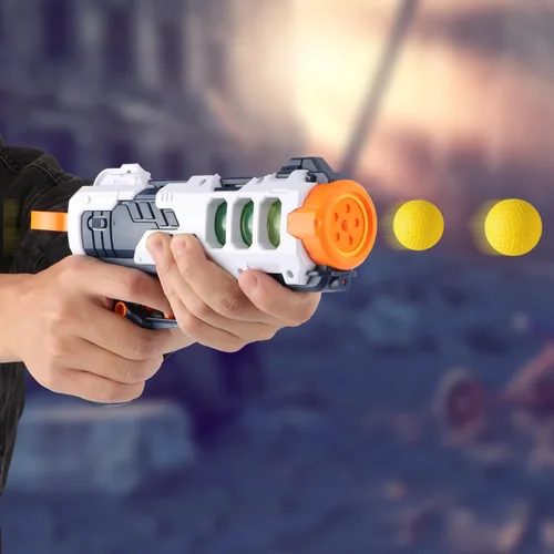 Vista 6 de POKONBOY 300-Round Rival Balls Bullets Ammo Recambio Pack Compatible Nerf Rival Gun Yellow Foam Bullet Ball with Storage Bag