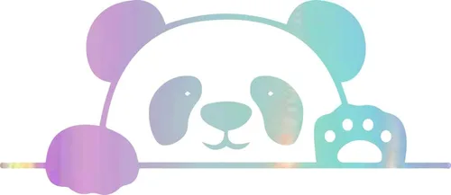 Vista 15 de Animal Cute Panda 1 (azul celeste) (juego de 2) calcomanías de vinilo impermeables de alta calidad para accesorios de laptop, casco, ventana