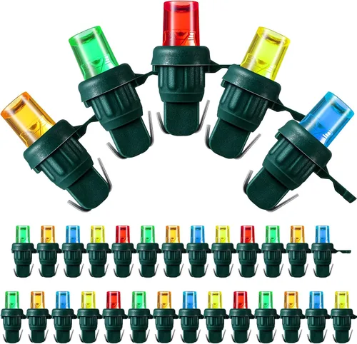 Vista 17 de Honoson Bombillas de Repuesto de Cadena de Luces LED de Navidad de 5 mm Bombillas de Luz de Alambre de Ángulo Amplio LED Conjunto de Luces