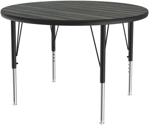 Vista 125 de Correll - Mesa rectangular de actividades para el aula de 24 x 36 pulgadas, altura ajustable (19-29 pulgadas), parte superior de nogal colonial