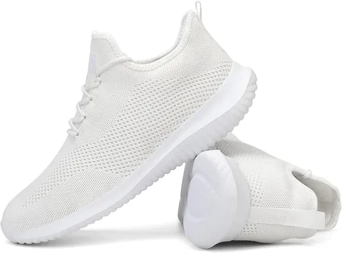 Vista 2 de MAZURKA Tenis deportivos para hombre, antideslizantes, ultra ligeros, de malla alta elástica, zapatos casuales de moda para hombre