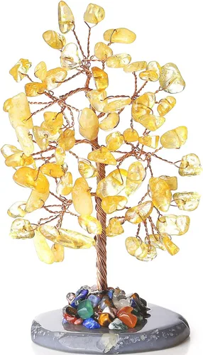 Vista 18 de QINJIEJIE Árbol de Chakra Natural de Cristal Árbol de la Vida Dinero para Decoración de Escritorio Piedra de 7 Chakras para Energía Positiva