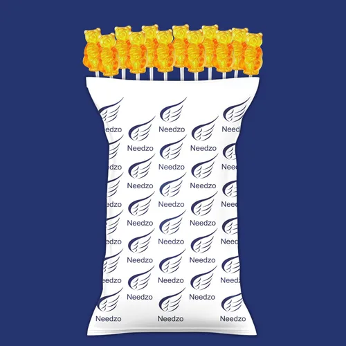 Vista 6 de Lollipop - Paletas de osos duros con sabor a miel, envueltas individualmente, decoración de lechones para duchas, paquete de 12