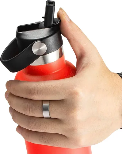 Vista 5 de Tapa de popote para Hydroflask, tapas con popote para Hydro Flask de boca estándar de 18, 21, 24 onzas, tapa deportiva de repuesto para tapa