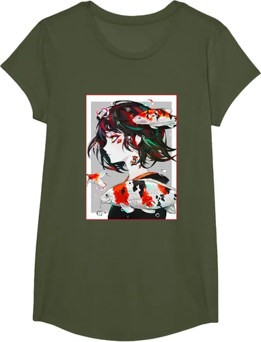 Vista 82 de Camiseta de anime anime japonés estético Otaku Negro