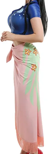 Vista 3 de Teilwenl Nico Robin - Disfraz de cosplay para mujer, vestido de una pieza de anime de Nico Robin