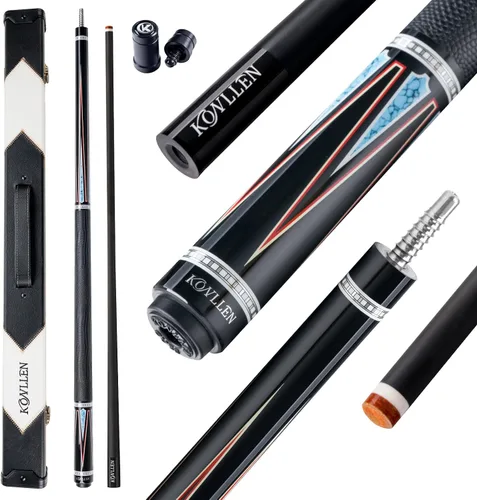 Vista 23 de KONLLEN Carbon Fiber Pool Cue 2.0 – 58" Low Deflection Performance Cue for Improved Accuracy & Consistency, 12.5mm Tip, Pro Taper