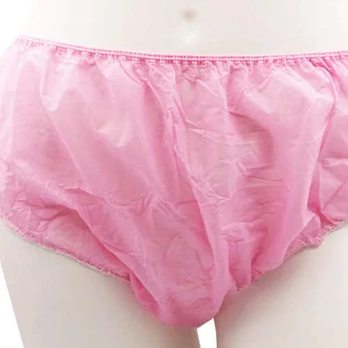 Vista 2 de GALPADA 50 piezas de ropa interior desechable no tejida para mujer, ropa interior desechable para mujer, ropa interior de viaje para incontinencia