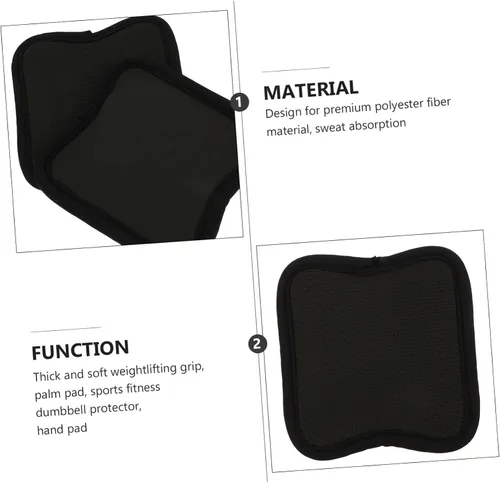 Vista 2 de BESPORTBLE 2 pares de almohadillas de mano para hombre, almohadilla de agarre de mano desnuda, accesorios de gimnasio para hombre, guantes de mano