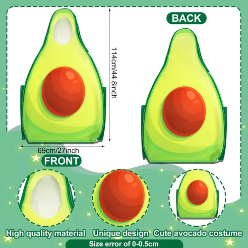 Vista 2 de Xaatren Disfraz de Halloween para mujeres y hombres, divertido disfraz de frutas y verduras para cosplay, accesorios para fiesta de Halloween
