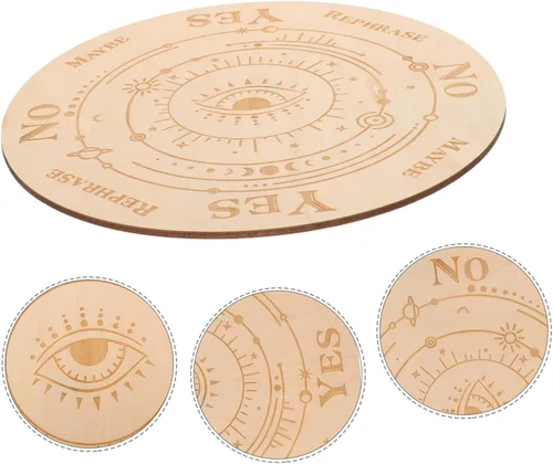 Vista 8 de Tablero de péndulo de madera estilo vintage Bruja Wicca Suministro Evil Eye Adivinación Herramienta Suave