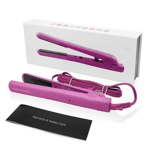 Vista 2 de HerStyler Colorful Seasons - Paquete de 2 planchas planas de cerámica (rosa) y aceite de marula para el cabello
