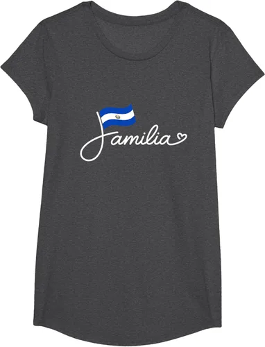 Vista 44 de El Salvador Familia - Camiseta con texto en inglés "La Familia de la Bandera Salvadoreña