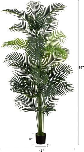 Vista 2 de Nearly Natural Palmera artificial Paradise de 8 pies