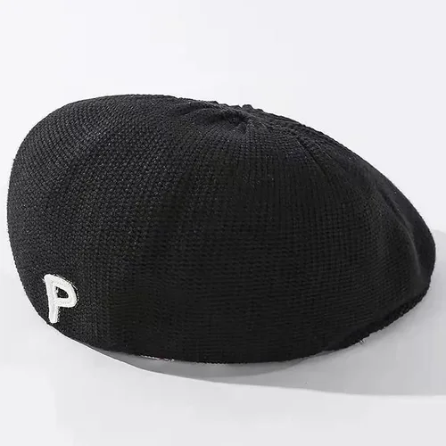 Vista 3 de Hombres primavera y verano delgado sombrero de sol Newsboy boina al aire libre ocio Ivy Flat top hat Golf ajustable sombrero de conducción sombrero