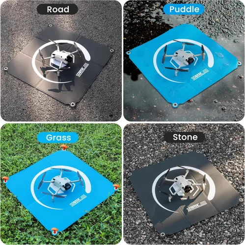 Vista 4 de STARTRC Almohadilla de aterrizaje para dron, universal, impermeable, portátil, plegable, rápido para Neo 2/Aavata 360/Mini 5 Pro/4/3/2 SE/4K/DJI