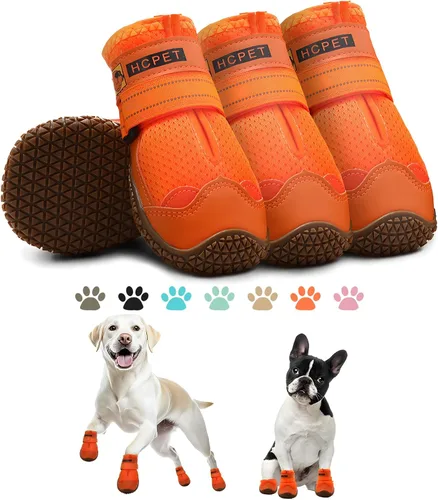 Vista 10 de Hcpet - Zapatos para perros, para perros grandes, botines transpirables para perros pequeños y medianos, botas antideslizantes para perros