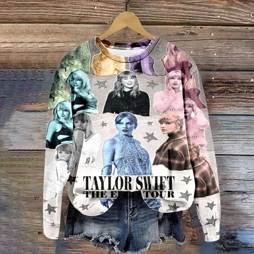 Vista 2 de Ropa de mujer de manga larga con cuello redondo, estampado de 1989, camiseta de otoño e invierno