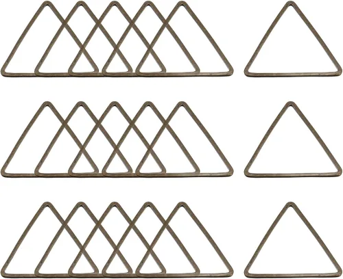 Vista 8 de MECCANIXITY Aro de abalorios triangulares, triángulo con marco hueco, anillo de enlace geométrico para hacer joyas
