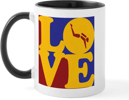 Vista 34 de CafePress Scuba Flag Diver Taza de café de cerámica de 11 oz (11.0 fl oz)
