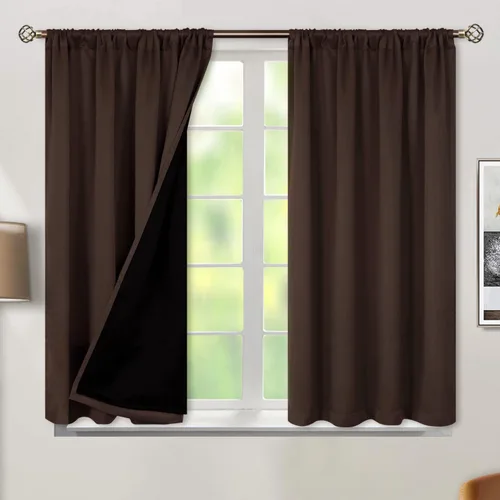 Vista 74 de BGment - Cortinas opacas para sala de estar de 63 pulgadas de largo, juego de 2 paneles, cortinas para oscurecer toda la habitación, cortinas