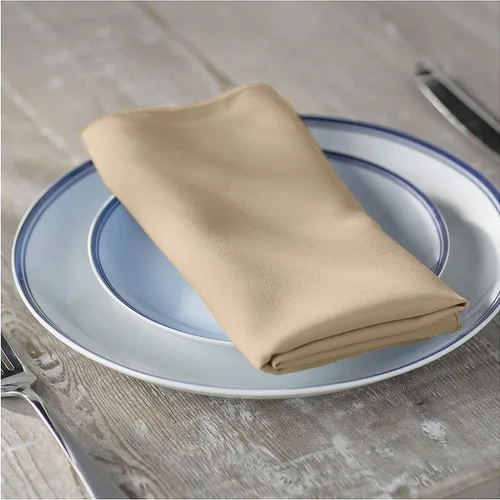 Vista 105 de LA Linen Paquete de 10 servilletas de popelina de poli, servilletas de tela suave, servilletas lavables y reutilizables, servilletas de mesa